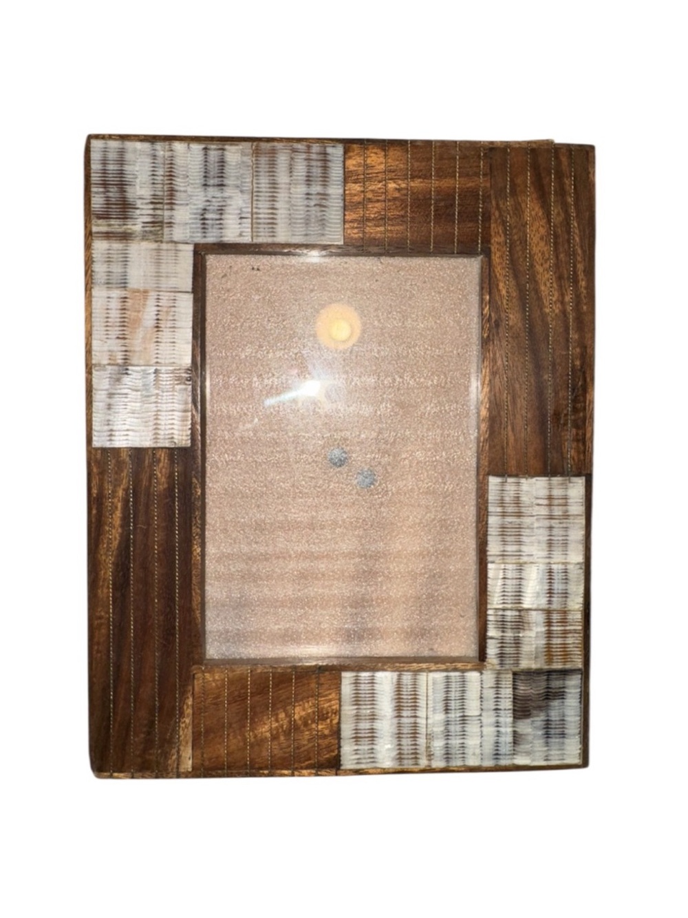 Rustic Brown and Cream Photo Frame